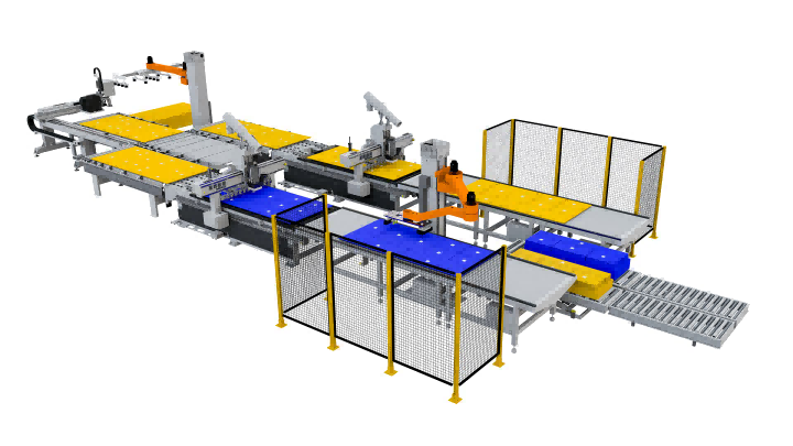 Excitech Nesting Cell na may Robot 5cm Vision Gripping & Stacking.