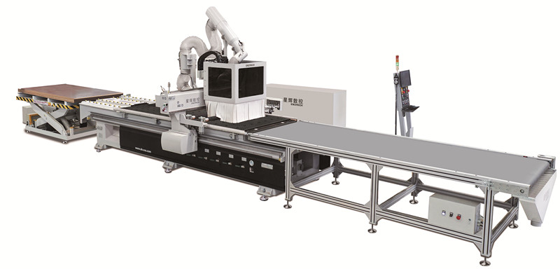 E4 Nesting na may Auto Pre labeling Woodworking Machine